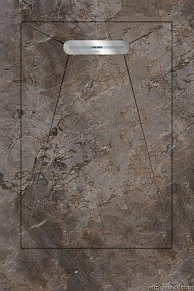 Aquanit Envelope Душевой поддон из керамогранита, цвет Gusto Taupe Gri, 90x135