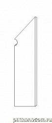 Atlas Concorde Seastone White Battiscopa Sag.DX Плинтус 7,2х30 см
