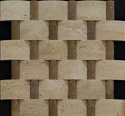 Chakmaks Mosaic 3D Fusion Stone Weaves Light Мозаика 29х30 (2х5; 7,5х5) см