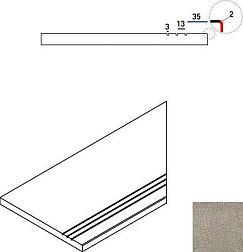 Italon Дискавер X2 Грэй Бортик грип правая 30x60 см