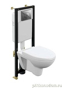 Cersanit 64229 Комплект PARVA CO DPL EO + BLACK + LEON хром глянцевый