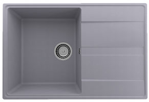 Ulgran Quartz Prima 750-05, бетон Мойка кухонная 50х20