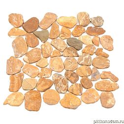 Sekitei Каменная мозаика MS9005 BC Мрамор песочный круглый 32х32 см