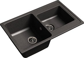 Мойка кухонная Ewigstein Elegant 80D 2-чаш 780*480 черный
