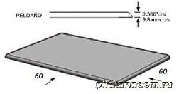 Apavisa Metal Titanium Lapp Angulo Ступень 59,55х59,55 см
