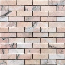 Caramelle Pietrine 7 мм Rosa Salmone Розовая Полированная Мозаика 29,8х29,8 (2,3х7,3) см