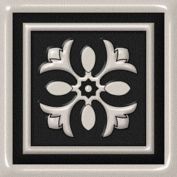 Estima Декоративная вставка Venezia Grey Черно-белая Неполированная 5,8x5,8 см
