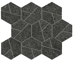 Atlas Concorde Boost Stone Tarmac Mosaico Hex Декор 25х28,5 см
