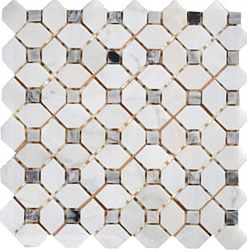 Primacolore Marmo MN152PMA Мозаика 0,6х0,6+2,9х4,5 30х30 см