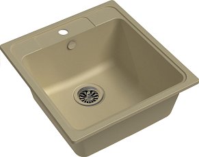 Мойка кухонная Ewigstein Elegant 50 1-чаша 518*478 мм бежевый