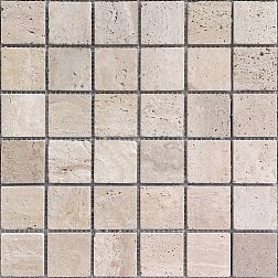 Caramelle Pietrine 7 мм Travertino Beige Mat Бежевая Матовая Мозаика 30,5х30,5 (4,8х4,8) см