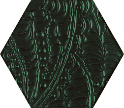 Paradyz Urban Colours Green Inserto Szklane Heksagon Декор 19,8х17,1 см