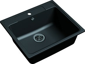 Мойка кухонная Ewigstein Elegant 60 1-чаша 570*510мм антрацит