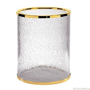 Surya Crystal, мусорное ведро без крышки 19х19хh26 см, эффект битого стекла, светлая бронза, 6605/SB-CRD