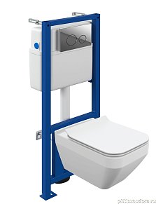 Cersanit 64443 Комплект CREA SQUARE CO DPL EO slim + LINK PRO + TWINS хром глянцевый