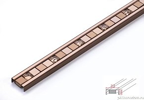 Juliano Декоративные вставки JY3203 Yolanda Brown 3,2х244 см