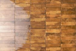 RHS Ceramiche (Rondine group) Mojave J91281 Ocra Brick Коричневый Глянцевый Керамогранит 6x25 см