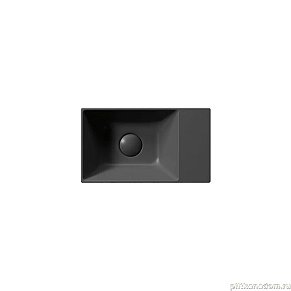 GSI KUBE Раковина X 40x23 без отверстия под смеситель, без перелива черный матовый (9484026)