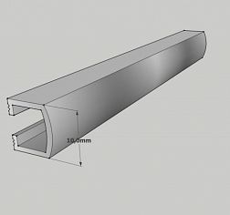 Butech Pro-Telo Aluminium Anodised B72122002 Профиль настенный металл. 0,8х1х250 см