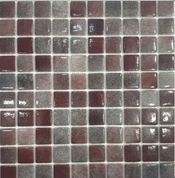 Gidrostroy Стеклянная мозаика QB-009 Коричневая Глянцевая 31x31 (3х3) см