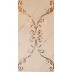 Villa Ceramica Ornamento marrone Beige Бежевая Глянцевая Настенная плитка 30х60 см