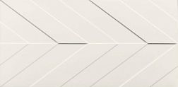 Marca Corona 4D Chevron White Matt Настенная плитка 40x80 см