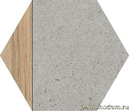 Vives Seine Hexаgono Ligard Gris Серый Матовый Керамогранит 23x26,6 см