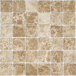 Caramelle Pietrine 7 мм Emperador Light Pol Бежевая Полированная Мозаика 30,5х30,5х0,7 (4,8х4,8) см