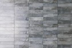 RHS Ceramiche (Rondine group) Mojave J91280 Light Grey Brick Серый Глянцевый Керамогранит 6x25 см