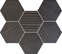 Tubadzin Horizon Hex Black Мозаика 28,9х22,1 см