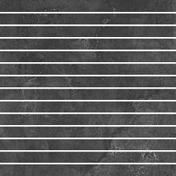 Iris Ceramica Solid Concrete Black Mosaico List. Мозаика 2,1х30 30x30 см