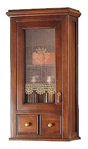 Шкаф подвесной Labor Legno VICTORIA H 0/7, L/R, с стеклянной вставкой, 39*18*79 см