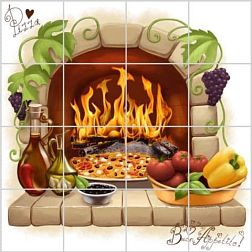 Фотоплитка Pizza Панно 40х40 см