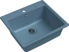 Мойка кухонная Ewigstein Elegant 60 1-чаша 570*510мм серый металлик