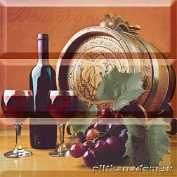 Absolut Keramika Wine 05 AK1055 Composicion Панно 30x30 (из 3-х штук) см
