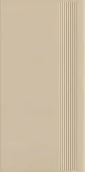 Paradyz Bazo Beige Nacinana Monokolor Mat Бежевая Матовая Ступень простая 29,8x59,8 см