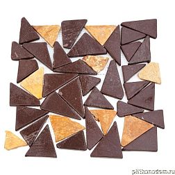 Sekitei Каменная мозаика MS-TRI MIX Мрамор красно-жёлтый треугольный 32х32 см