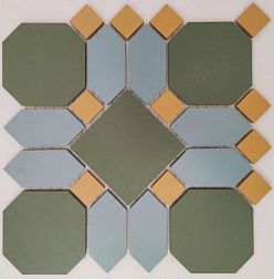 Идальго Метлахская плитка Злата Микс Матовая Настенная плитка 29,2x29,2 см