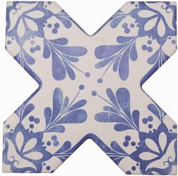 Cevica Becolors Cross Dec. Stencil Electric Blue Керамогранит 13,25х13,25 см