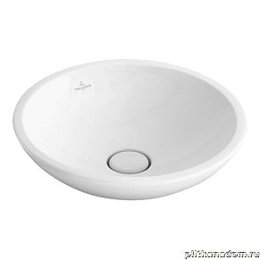 Villeroy Boch Loop Friends 5144 0001 Раковина для установки на столешницу D=430 mm без отв, стержень для мех-зма слива pop-up