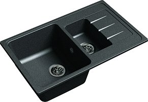 Мойка кухонная Ewigstein Elegant 60KF 1,5-чаши + крыло 782*480мм черный