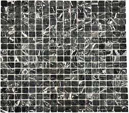 Orro Mosaic Orro Stone Nero Marquina Tum Черная Матовая Мозаика 30,5х30,5 (1,5х1,5) см