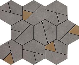Atlas Concorde Boost Smoke Mosaico Hex Yellow Мозаика 25x28,5 см