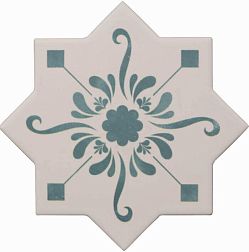 Cevica Becolors Star Dec. Stencil Lagoon Керамогранит 13,25х13,25 см