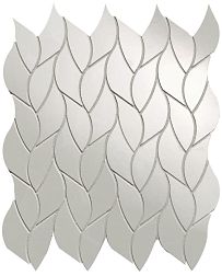 Fap Ceramiche Roma Gold Onice Neve Leaves Белая Полированная Мозаика 25,9х30,9см