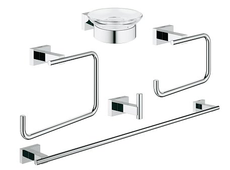 Grohe Essentials Cube 40758001 Набор аксессуаров (5 предметов), хром