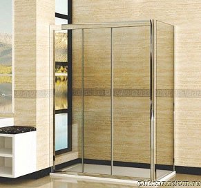 RGW Classik CL-40 Душевой уголок, профиль хром, стекло прозрачное 90х100х185