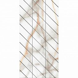 Ametis Supreme Ferrum Фальшмозаика SM03 Corner Белый Полированный Декор Левый 30x60 см