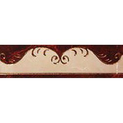 Villa Ceramica Ornamento rosso Listelo Коричневый Глянцевый Бордюр 8х30 см