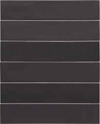 Equipe Wadi 30060 Noir Черный Матовый Керамогранит 6x30 см